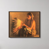 Old War Bonnet von Joseph Henry Sharp Leinwanddruck (Vorderseite)