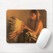 Old War Bonnet von Joseph Henry Sharp Mousepad (Mit Mouse)