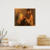 Old War Bonnet von Joseph Henry Sharp Poster (Küche)