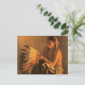 Old War Bonnet von Joseph Henry Sharp Postkarte (Stehend Vorderseite)