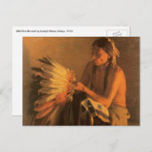 Old War Bonnet von Joseph Henry Sharp Postkarte (Vorne/Hinten)