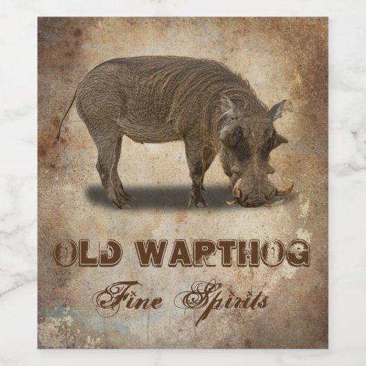 OLD WARTHOG WEINETIKETT (Einzelnes Label)