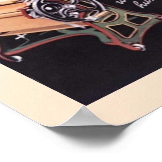 Old Wäsche Table Mangle Poster (Ecke)