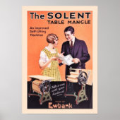 Old Wäsche Table Mangle Poster (Vorne)