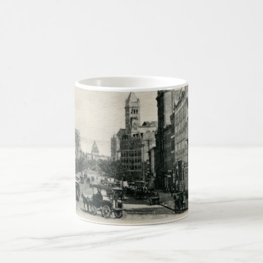 Old Washington DC Pennsylvania Ave Postcard Kaffeetasse (Mittel)