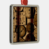 Old Watch Triptych Silbernes Ornament (Rechts)