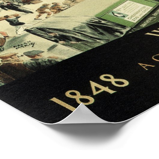 Old Waterloo Station Südliches Bahnhofsvorort Werb Poster (Ecke)