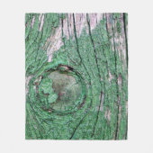 Old Weathered Painted Green Wood Background Textur Fleecedecke (Vorderseite)