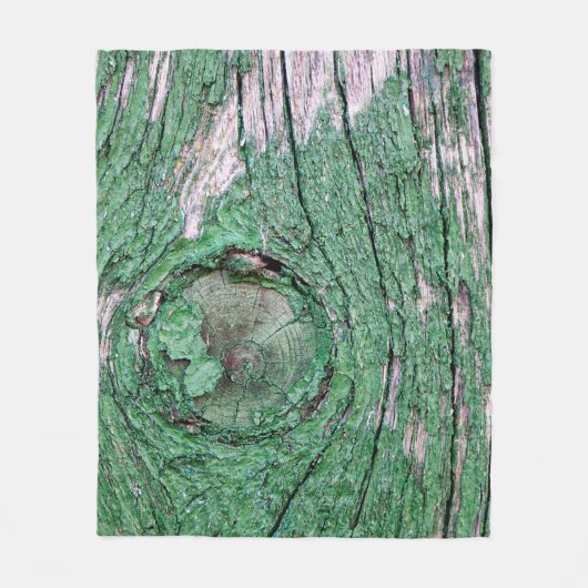 Old Weathered Painted Green Wood Background Textur Fleecedecke (Vorderseite)