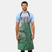 Old Weathered Painted Green Wood Background Textur Schürze (Getragen)