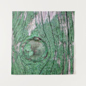 Old Weathered Painted Green Wood Background Textur Wandteppich (Vorderseite)
