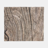 Old Weathered Rotten Knotted Coarse Wood G Fleecedecke (Vorderseite (Horizontal))