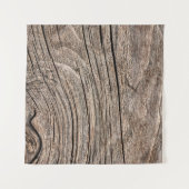 Old Weathered Rotten Knotted Coarse Wood G Wandteppich (Vorderseite (Horizontal))