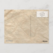 Old West Bank Sepia Postkarte (Rückseite)