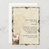 Old West Boots und Bouquets Hochzeit Einladung (Vorne/Hinten)