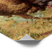 Old West Buffalo Hunt 1885 Art Print Poster (Ecke)