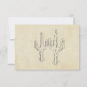 Old West Cactus Wedding Anniversary Einladung (Rückseite)
