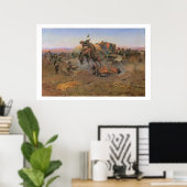 Old West Camp Cook's Troubles Art Print Poster (Heimbüro)