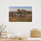 Old West Camp Cook's Troubles Art Print Poster (Küche)