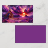 Old West Church in der Wüste bei Sunset Visitenkarte (Vorne/Hinten)