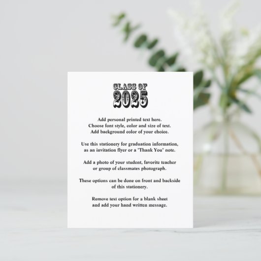 Old West Class of 2025 Abschluss Ankündigung (Stehend Vorderseite)