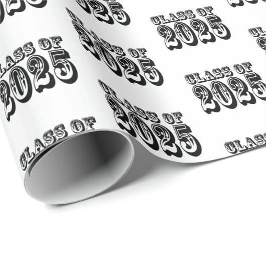 Old West Class of 2025 Abschluss Geschenkpapier (Rolleneckpunkt)