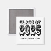 Old West Class of 2025 Abschluss Magnet (Vorderseite/Rückseite)