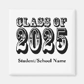Old West Class of 2025 Abschluss Magnet (Vorne)