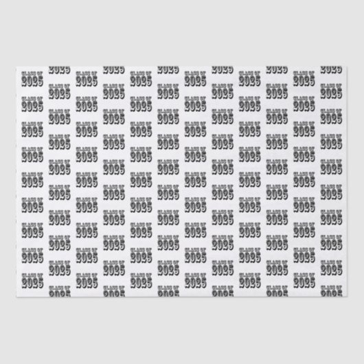 Old West Class of 2025 Abschluss Seidenpapier (Vorderseite)