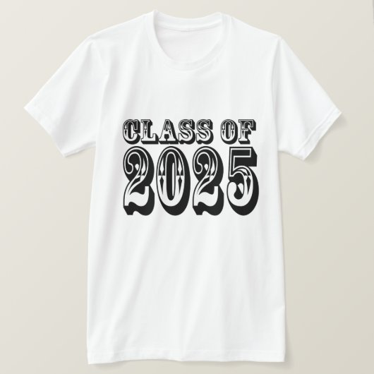 Old West Class of 2025 Abschluss T-Shirt (Design vorne)
