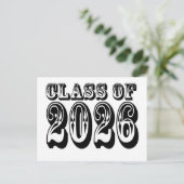 Old West Class of 2026 Abschluss Postkarte (Stehend Vorderseite)