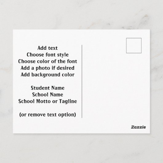 Old West Class of 2026 Abschluss Postkarte (Rückseite)