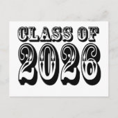 Old West Class of 2026 Abschluss Postkarte (Vorderseite)