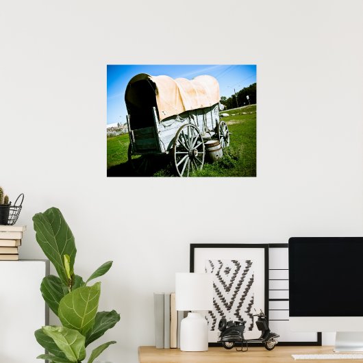 Old West Covered Wagon 02 Poster (Heimbüro)