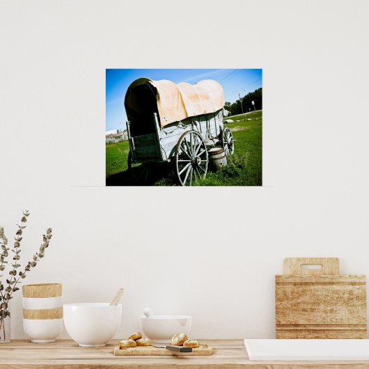 Old West Covered Wagon 02 Poster (Küche)