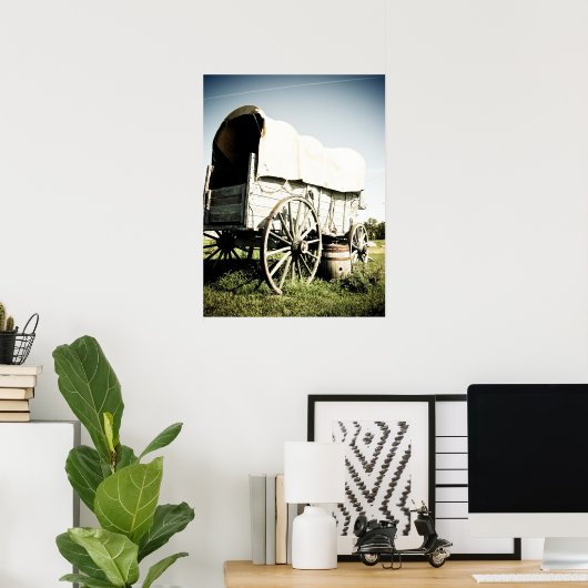 Old West Covered Wagon 04 Poster (Heimbüro)