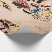 Old West Cowboy dachte Design Wrapping Paper Geschenkpapier (Ecke)