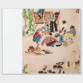 Old West Cowboy dachte Design Wrapping Paper Geschenkpapier (Flach)