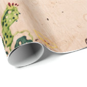 Old West Cowboy dachte Design Wrapping Paper Geschenkpapier (Rolleneckpunkt)