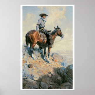 Old West Cowboy der Plains Art Print Poster