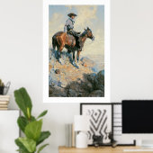 Old West Cowboy of the Plains Art Print Poster (Heimbüro)