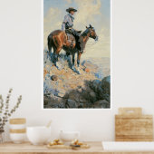 Old West Cowboy of the Plains Art Print Poster (Küche)