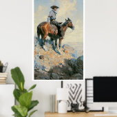 Old West Cowboy of the Plains Art Print Poster (Heimbüro)