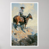 Old West Cowboy of the Plains Art Print Poster (Vorne)
