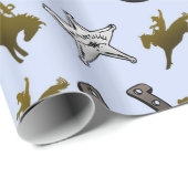 Old West Cowboy Rodeo Geschenkpapier (Rolleneckpunkt)