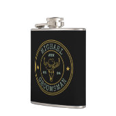 Old West Cowboy Rustikale Logos Personalisierte Tr Flachmann (Links)