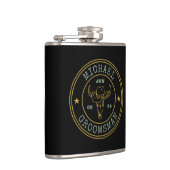 Old West Cowboy Rustikale Logos Personalisierte Tr Flachmann (Rechts)