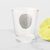 Old West Cowboy Rustikale Logos Personalisierte Tr Schnapsglas (Rückseite)