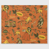 Old West, Cowboys & Saloons Pattern Geschenkpapier (Flach)