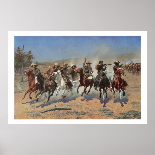 Old West Dash für Holzkunst Print Poster (Vorne)